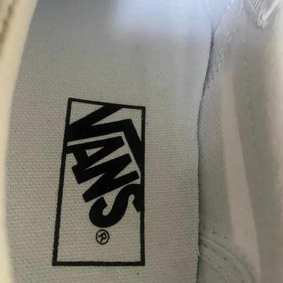 Vans White Checkered Slip-On Shoes