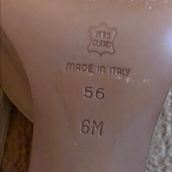 VIA SPIGA TAUPE BACKLESS HEELS  ITALIAN LEATHER SZ 6