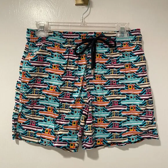 Vilebrequin St-Tropez Boat Print Swim Trunks Multicolor Large