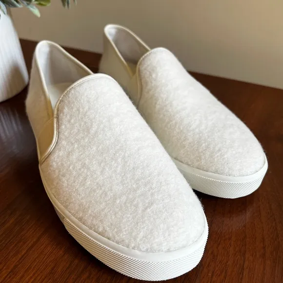 VINCE Blair Wool Slip-On Sneakers in Moonlight | 9.5