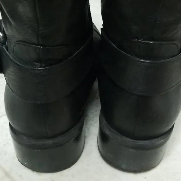 VINCE CAMUTO black leather tall knee boots leisha