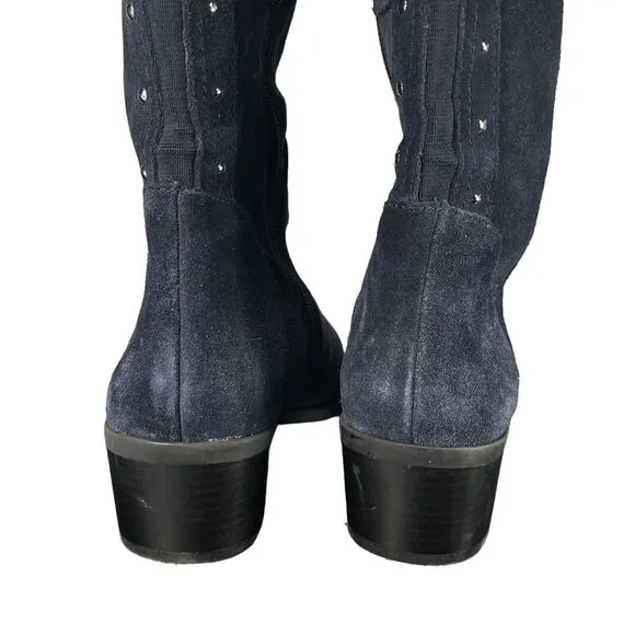 Vince Camuto Briella Blue Suede Leather Over the Knee Boots SIZE 5.5 Womens Shoe