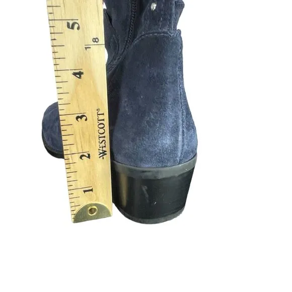 Vince Camuto Briella Blue Suede Leather Over the Knee Boots SIZE 5.5 Womens Shoe