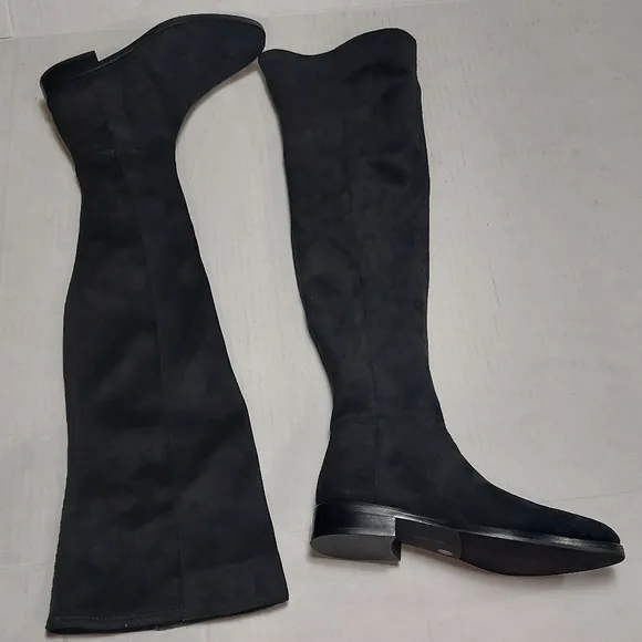 Vince Camuto Hailie Black Pointed Toe Over The Knee Suede Boots Size 5M