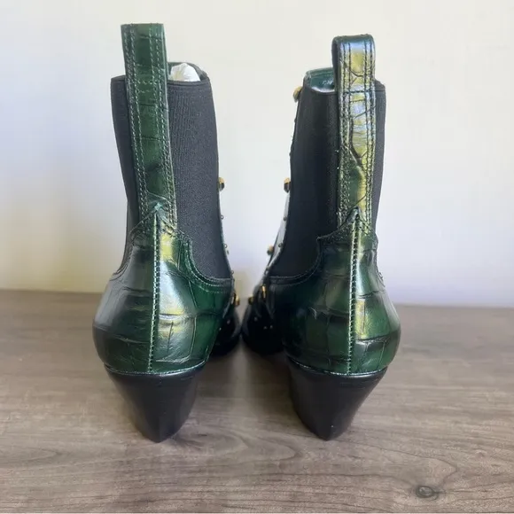 Vince Camuto Norley Dark Green Women's Western Leather Boot Size 7 SKU#24742