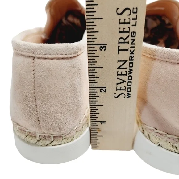 Vince Camuto Tambie Blush Pink Nubuck Leather Espadrille Slip-On Shoe Womens 8 M