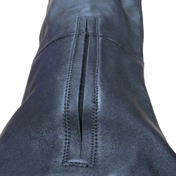 Vince Rune Slouch Leather Knee High Black Boots Women's Size 7 New Without Box