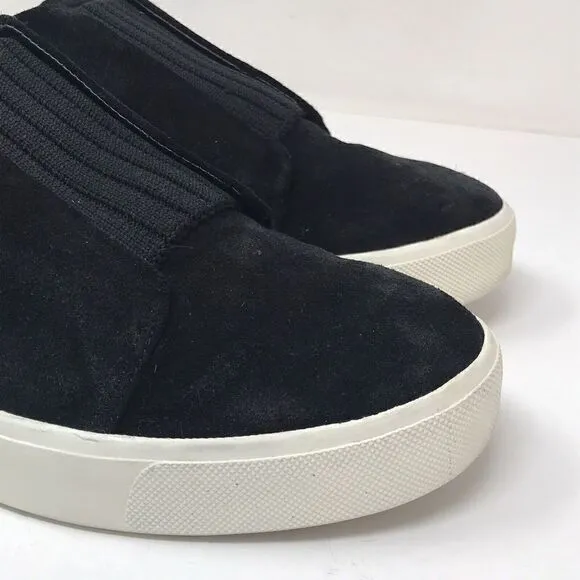 Vince Suede Cantara Sneakers Women's Black White Suede Slip On Shoes Size 6