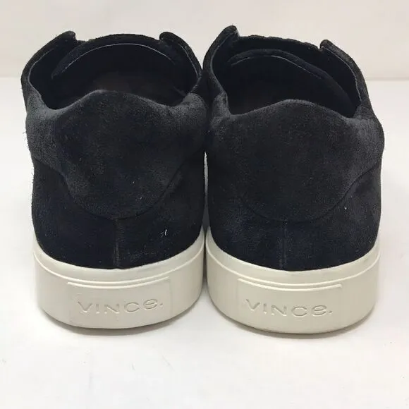 Vince Suede Cantara Sneakers Women's Black White Suede Slip On Shoes Size 6