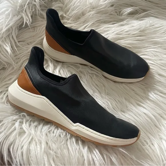 Vince Womens Shoes Vince Marlon Leather Slip-On Sneakers size ladies 8.5‎