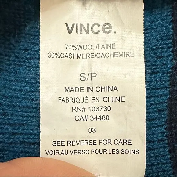 Vince Wool Cashmere Blend Women’s Pullover Sweater