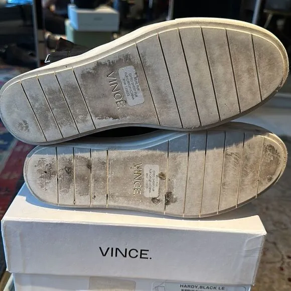 Vince black suede sneaker boots with sheep fur lining. Super cozy.