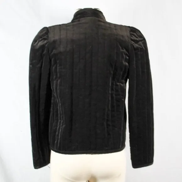 Vintage 1960s 1970s Black Brown Hued Velveteen Skirt Suit Set