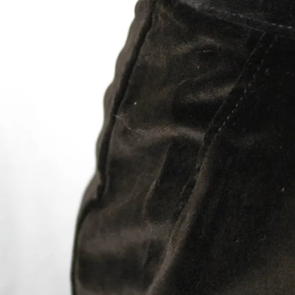 Vintage 1960s 1970s Black Brown Hued Velveteen Skirt Suit Set