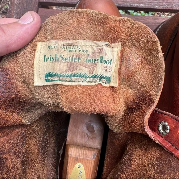 Vintage 70s 80s Red Wing Irish Setter 8” Boot 890 Size 12 A Brown Tan