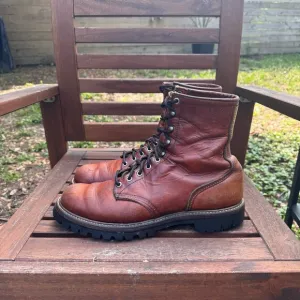 Vintage 70s 80s Red Wing Irish Setter 8” Boot 890 Size 12 A Brown Tan