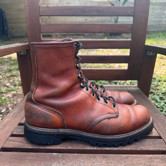 Vintage 70s 80s Red Wing Irish Setter 8” Boot 890 Size 12 A Brown Tan