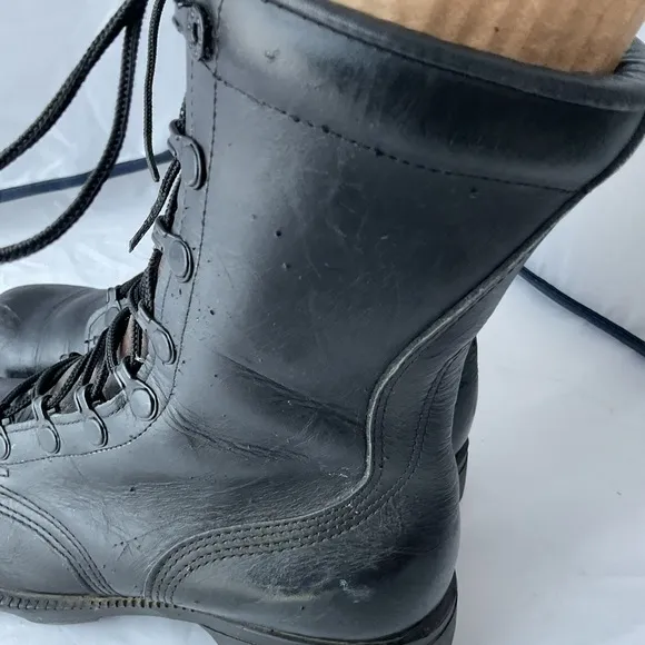 Vintage ‘87 Ro-Search Black Leather Military Issue Combat Boot Men's Size 4.5 R
