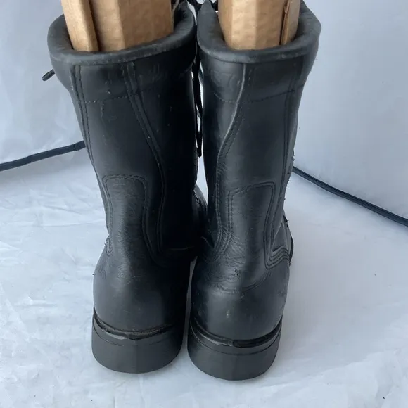 Vintage ‘87 Ro-Search Black Leather Military Issue Combat Boot Men's Size 4.5 R