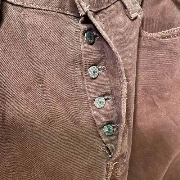 Vintage 90s Levi’s 501 Button-Fly Brown Jeans - Men’s W33 L32  - Made in Mexico