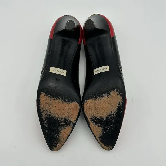 Vintage Albanese‎ Roma Italy Leather Women Flat Snakeskin Shoes Size 9.5  EUR 40