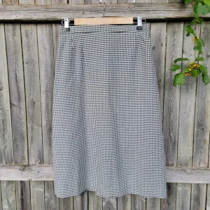 Vintage Deadstock Houndstooth midi skirt Plaid / Checker Size 12 Manor Park