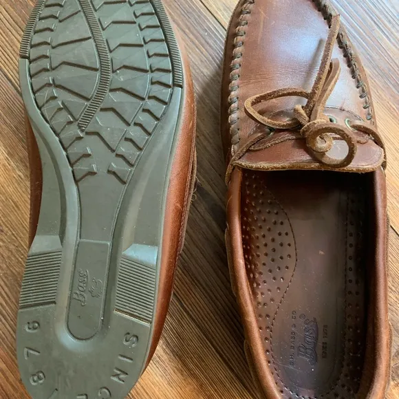 Vintage GH Bass Loafer Boat Shoe Sz 9M Leather Casual Preppy R324