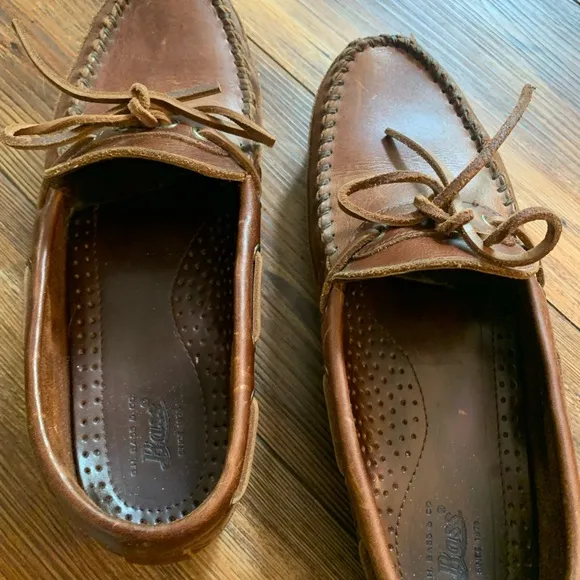Vintage GH Bass Loafer Boat Shoe Sz 9M Leather Casual Preppy R324