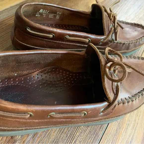 Vintage GH Bass Loafer Boat Shoe Sz 9M Leather Casual Preppy R324