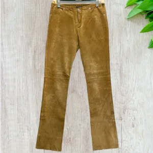 VINTAGE HEART MOON STAR -- Leather Jeans, Chamois Colored, Soft Suede-Feel