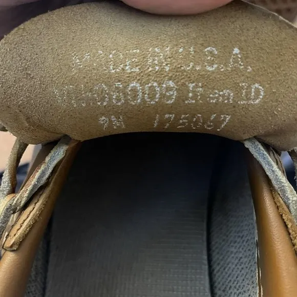 VINTAGE LL Bean Maine Hunting Shoes Mens 9 Low Boots Slip On Brown USA Made