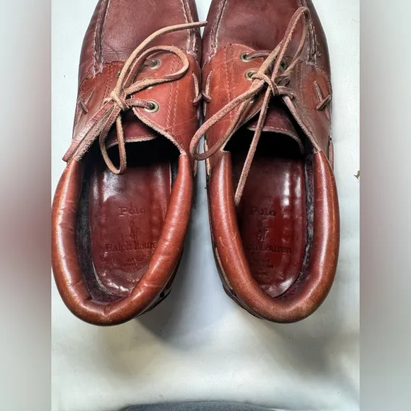 VINTAGE POLO RALPH LAUREN LOW CUT LEATHER RANGER BOOT DECK BOAT SHOES SIZE 8