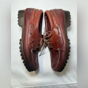 VINTAGE POLO RALPH LAUREN LOW CUT LEATHER RANGER BOOT DECK BOAT SHOES SIZE 8