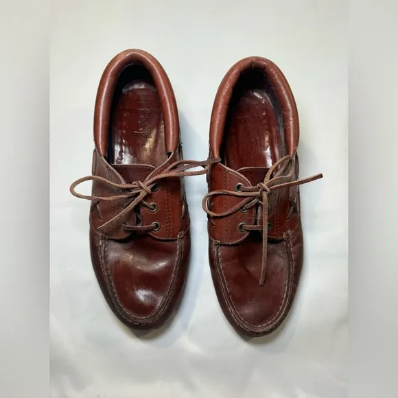 VINTAGE POLO RALPH LAUREN LOW CUT LEATHER RANGER BOOT DECK BOAT SHOES SIZE 8