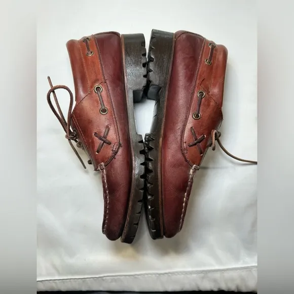 VINTAGE POLO RALPH LAUREN LOW CUT LEATHER RANGER BOOT DECK BOAT SHOES SIZE 8