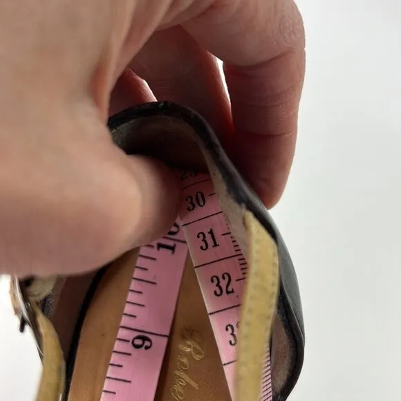 Vintage Robert Clergerie Paris leather two-tone pumps with chunky heel