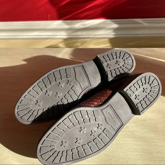 Vintage Romano Leather Woven Shoes