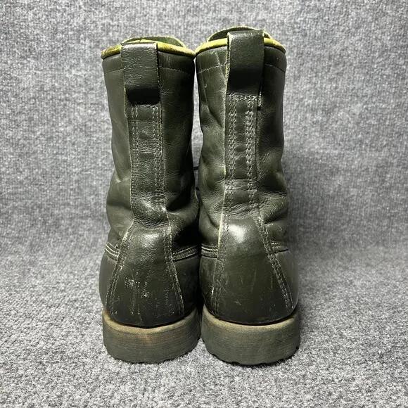 Vintage Ted Williams Sears Men's US 7.5 D Boot Green Leather Work Combat Boots