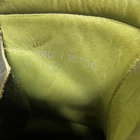 Vintage Ted Williams Sears Men's US 7.5 D Boot Green Leather Work Combat Boots
