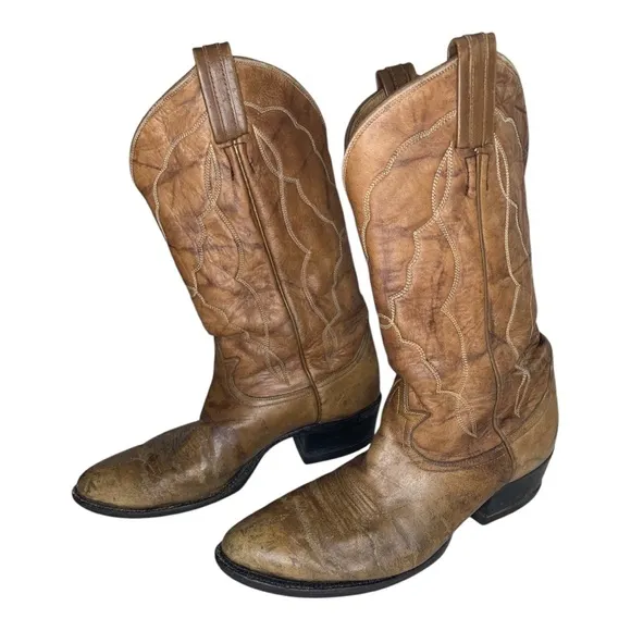 Vintage Tony Lamas Leather Cowboy Boots