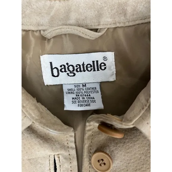 Vintage Unisex Bagatelle Tan Leather Shirt Jacket AUTHENTICATED BY GRAILED - M