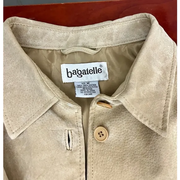 Vintage Unisex Bagatelle Tan Leather Shirt Jacket AUTHENTICATED BY GRAILED - M