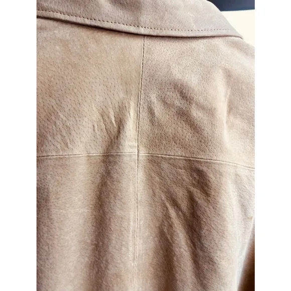 Vintage Unisex Bagatelle Tan Leather Shirt Jacket AUTHENTICATED BY GRAILED - M