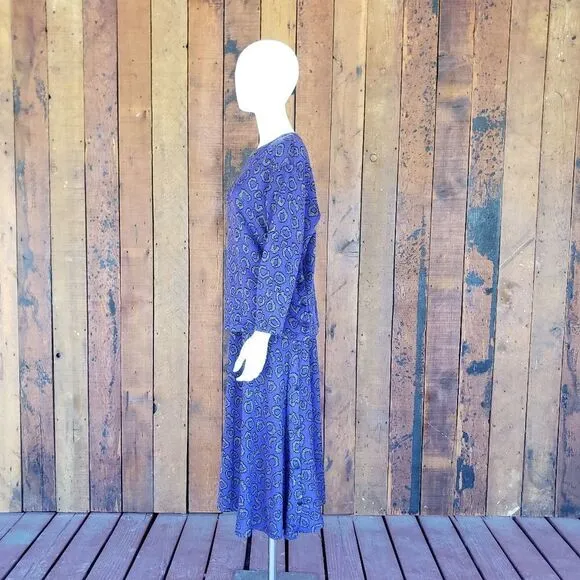 Vintage Vermillion 1960/1970's Purple Animal Print Sweater/Skirt Set