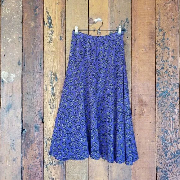 Vintage Vermillion 1960/1970's Purple Animal Print Sweater/Skirt Set