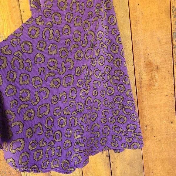 Vintage Vermillion 1960/1970's Purple Animal Print Sweater/Skirt Set