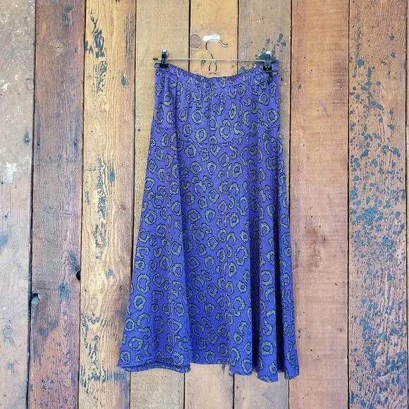 Vintage Vermillion 1960/1970's Purple Animal Print Sweater/Skirt Set