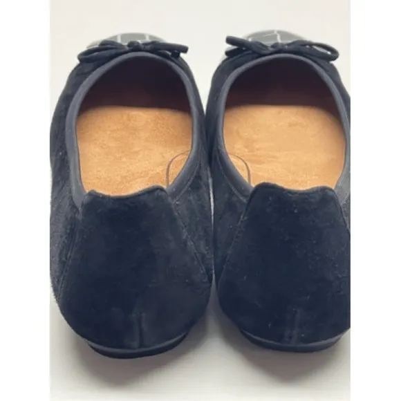 Vionic Ballet‎ Flat Shoes Minna Women Size 6 Black Bow