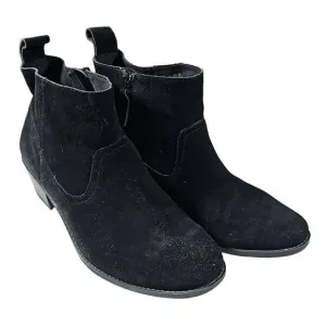 Vionic Black Suede Ankle Boots Booties Size 10