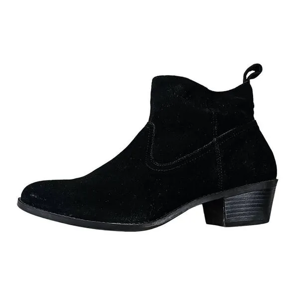 Vionic Black Suede Ankle Boots Booties Size 10
